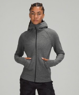 Lululemon Scuba Hoodie Light Cotton Fleece Kadın Tişörtü Siyah | MCJD-25170