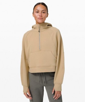Lululemon Scuba Oversized 1/2 Zip Hoodie Kadın Kapşonlu Trench | PWAU-56078