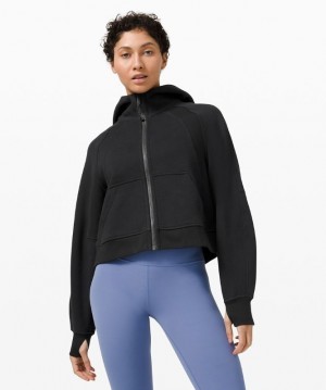 Lululemon Scuba Oversized Full-Zip Kadın Tişörtü Siyah | QMKL-57869