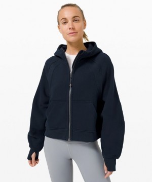 Lululemon Scuba Oversized Full-Zip Kadın Tişörtü Lacivert | NKFC-48195