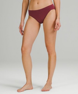 Lululemon Seamless Mid-Rise Bikini Kadın İç Giyim Bordo | WEMP-21637