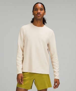 Lululemon Shift Stitch Crew Erkek Tişörtü Beyaz | XKBE-85317