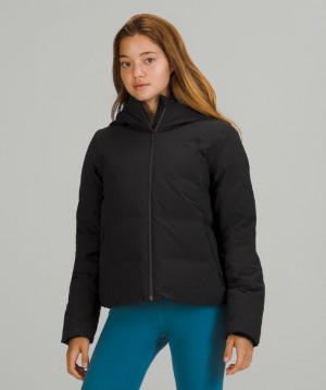 Lululemon Slush Hour Hooded Jacket Kadın Mont Siyah | ONTP-98406