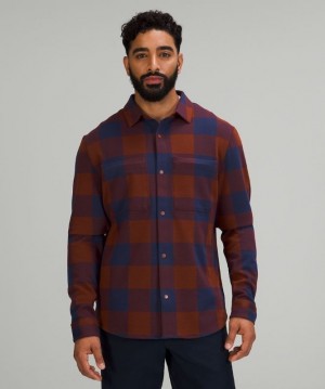 Lululemon Soft Knit Overshirt Erkek Üstler Kahverengi | PZKQ-54921