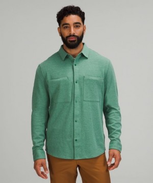 Lululemon Soft Knit Overshirt Erkek Üstler Yeşil | FAPV-73261