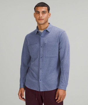 Lululemon Soft Knit Overshirt Erkek Üstler Heathered Larkspur | XZDF-64972