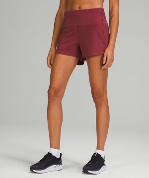 Lululemon Speed Up High-Rise Short 4 Lined Kadın Şort Bordo | IMAY-45901