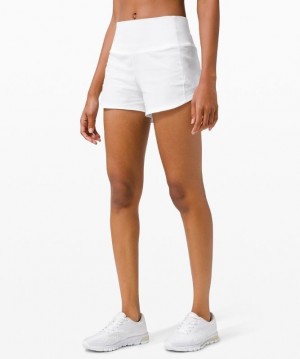 Lululemon Speed Up High-Rise Short 4 Lined Kadın Şort Beyaz | BKTQ-04372