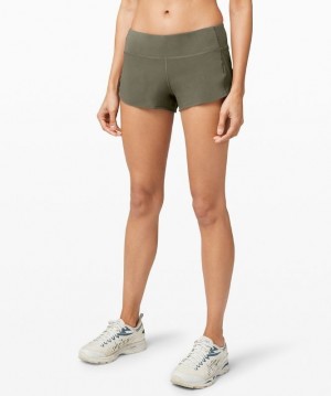 Lululemon Speed Up Low-Rise Lined Short 2.5 Kadın Şort Gri Zeytin Yeşili | NJMW-25180