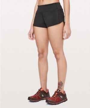 Lululemon Speed Up Low-Rise Lined Short 2.5 Kadın Şort Siyah | WEHS-31790