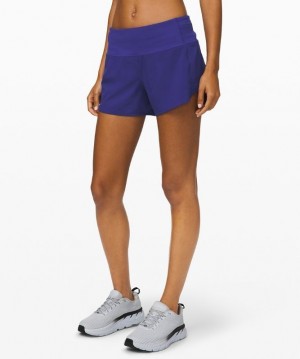 Lululemon Speed Up MR Short 4 Lined Kadın Şort Larkspur | KSFY-97562