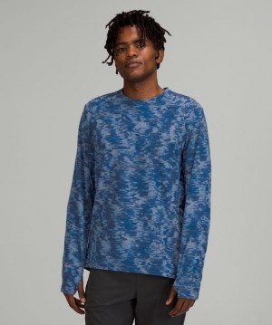 Lululemon Surge Warm Crew Erkek Üstler Mavi | IJGT-59718