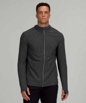 Lululemon Surge Warm Full Zip Erkek Mont Koyu Gri Siyah | PHLA-37640