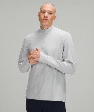 Lululemon Surge Warm Half-Zip Erkek Tişörtü Açık Mavi | KMND-95182