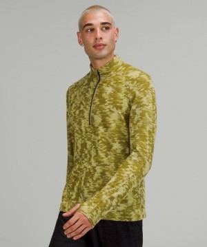 Lululemon Surge Warm Half-Zip Erkek Tişörtü Yeşil | DPNR-85647