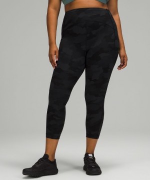 Lululemon Swift Speed High-Rise Crop 23 Kadın Tayt Camo Siyah Renkli | ZJBP-19073