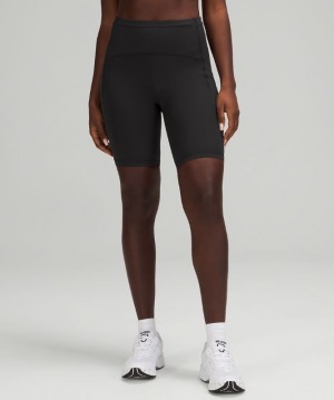Lululemon Swift Speed High-Rise Short 8 Kadın Şort Siyah | QSGZ-13790