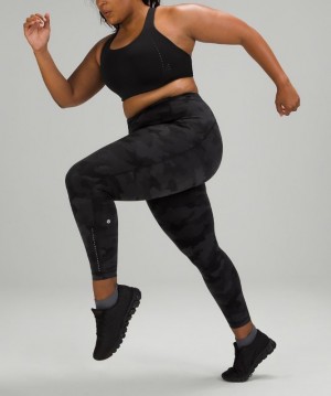 Lululemon Swift Speed High-Rise Tight 25 Kadın Tayt Camo Siyah Renkli | KJCG-57904