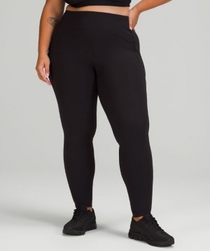Lululemon Swift Speed High-Rise Tight 28 Brushed Luxtreme Kadın Tayt Siyah | EHWN-05493