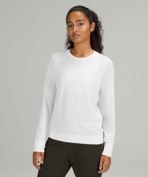 Lululemon Swiftly Breathe Long Sleeve Kadın Üstler Beyaz Beyaz | AHNZ-12043