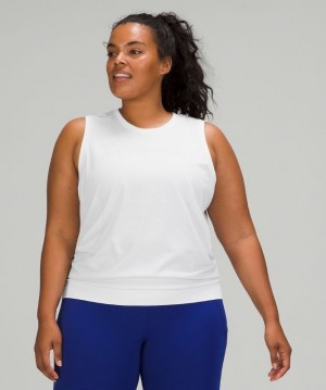 Lululemon Swiftly Breathe Muscle Tank Top Kadın Üstler Beyaz Beyaz | GZNF-04831