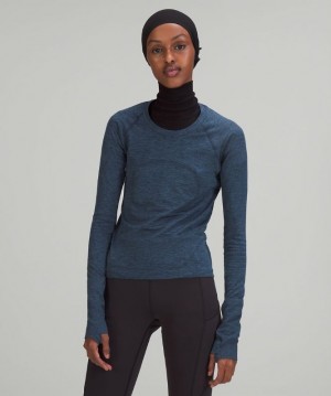 Lululemon Swiftly Tech LS 2.0 Race Kadın Üstler Lacivert Mavi | LDRW-75164