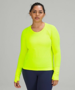 Lululemon Swiftly Tech LS 2.0 Race Kadın Üstler Sarı Sarı | FGSW-37540