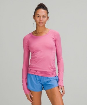 Lululemon Swiftly Tech Long Sleeve 2.0 Kadın Üstler Pembe Pembe | SDUH-92378