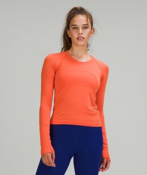 Lululemon Swiftly Tech Long Sleeve 2.0 Race Kadın Üstler Mercan Mercan | FQCN-67934