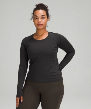 Lululemon Swiftly Tech Long Sleeve 2.0 Race Kadın Üstler Siyah Siyah | UPAT-34928