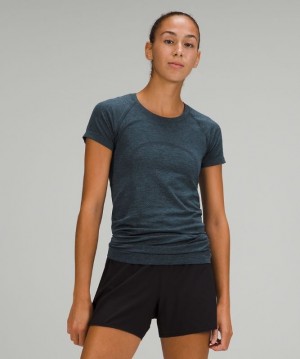 Lululemon Swiftly Tech Short Sleeve 2.0 Kadın Üstler Lacivert Mavi | GMYK-93528