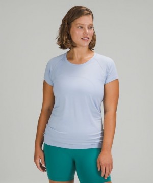 Lululemon Swiftly Tech Short Sleeve 2.0 Kadın Üstler Mavi Bej Rengi Mavi Bej Rengi | FXKR-92673