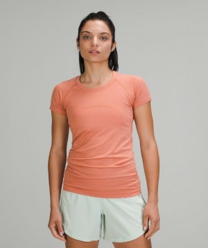 Lululemon Swiftly Tech Short Sleeve 2.0 Kadın Üstler Pembe Pembe | BXCM-47638