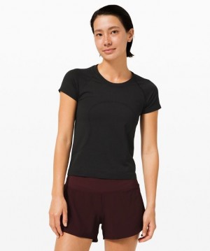 Lululemon Swiftly Tech Short Sleeve 2.0 Race Length Kadın Üstler Siyah Siyah | YSZG-93708