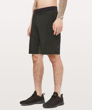 Lululemon T.H.E. Short 9 Lined Nulux Erkek Şort Koyu Zeytin Yeşili | IRAD-85964