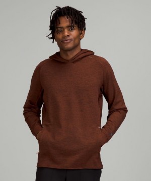 Lululemon Textured Tech Hoodie Erkek Kapşonlu Koyu Kırmızı Siyah | NUFQ-02149