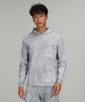 Lululemon Textured Tech Hoodie Erkek Kapşonlu Mavi Açık Mavi Beyaz Gri Renkli | MRDF-13659