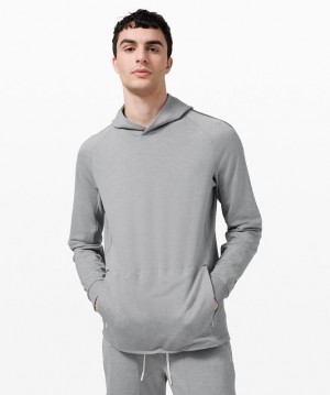 Lululemon Textured Tech Hoodie Erkek Kapşonlu Beyaz Gri | XEFL-94076