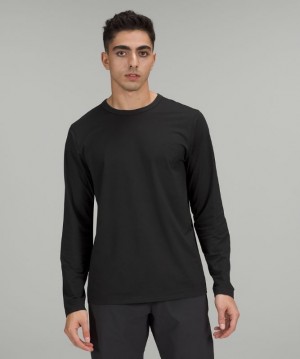 Lululemon The Fundamental Long Sleeve Shirt Erkek Üstler Siyah | NKXE-24785