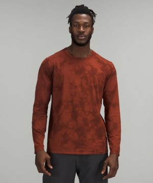 Lululemon The Fundamental Long Sleeve Shirt Erkek Üstler Kahverengi | KJWF-03912