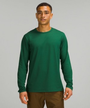 Lululemon The Fundamental Long Sleeve Shirt Erkek Üstler Yeşil | JZTW-31052