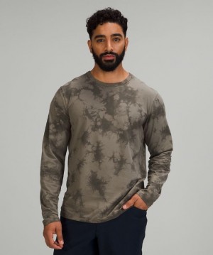 Lululemon The Fundamental Long Sleeve Shirt Erkek Üstler New Tide Shibori Rover | IRTD-54769
