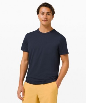 Lululemon The Fundamental T Erkek Üstler Lacivert | QCKM-37901