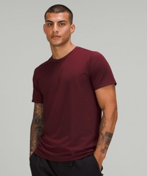 Lululemon The Fundamental T Erkek Üstler Kırmızı Bordo | INGS-21307