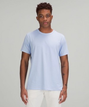 Lululemon The Fundamental T Erkek Üstler Mavi Bej Rengi | UNRV-94782