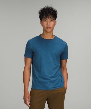 Lululemon The Fundamental T Wash Erkek Üstler Turkuaz Mavi | VXGC-08497