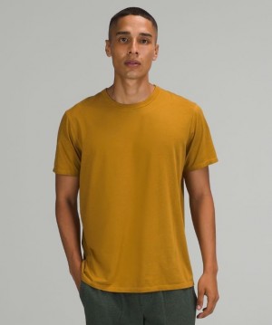Lululemon The Fundamental T Wash Erkek Üstler Turkuaz Altın Kahverengi | ZMEF-73951