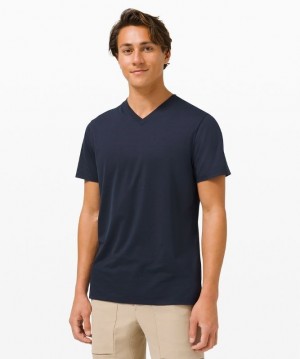 Lululemon The Fundamental V Erkek Üstler Lacivert | NLGK-86421
