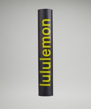Lululemon The Reversible Mat 5mm Wordmark Accessories Yoga Paspasları Lacivert Sarı | NOHS-51398