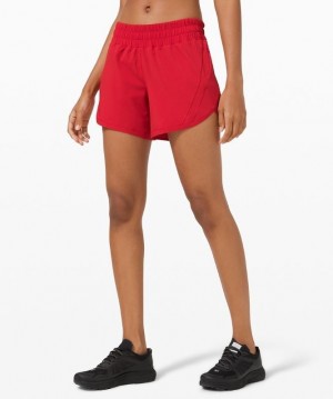 Lululemon Track That Mid-Rise Short 5 Lined Kadın Şort Koyu Kırmızı | RDPQ-83621
